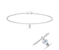 Cute White Pearl Silver Anklet ANK-576